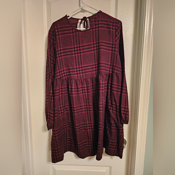 Wild Fable fall Flannel red and black dress - Picture 1 of 2